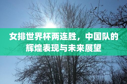 女排世界杯两连胜，中国队的辉煌表现与未来展望