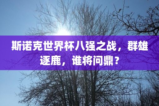 斯诺克世界杯八强之战，群雄逐鹿，谁将问鼎？