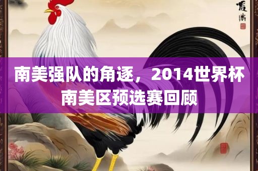 南美强队的角逐，2014世界杯南美区预选赛回顾