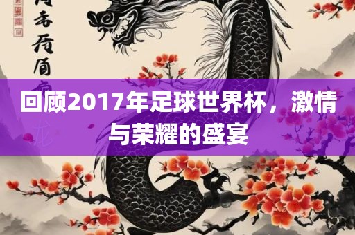 回顾2017年足球世界杯，激情与荣耀的盛宴