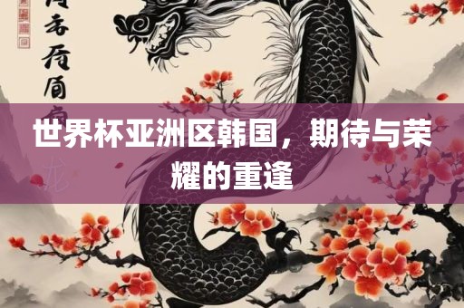 世界杯亚洲区韩国，期待与荣耀的重逢