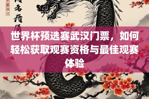世界杯预选赛武汉门票，如何轻松获取观赛资格与最佳观赛体验