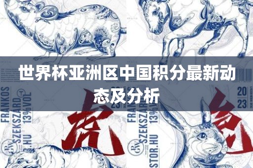 世界杯亚洲区中国积分最新动态及分析