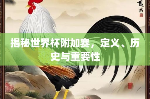 揭秘世界杯附加赛，定义、历史与重要性