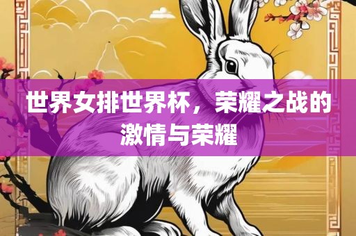 世界女排世界杯，荣耀之战的激情与荣耀