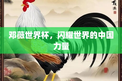 邓薇世界杯，闪耀世界的中国力量