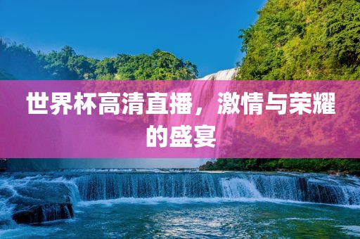 世界杯高清直播，激情与荣耀的盛宴